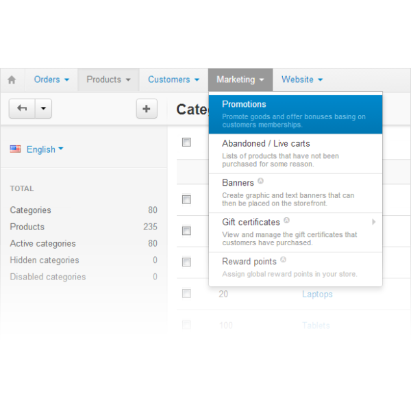 CS-CART el. parduotuvės valdymo sistema Cs-cart - 4