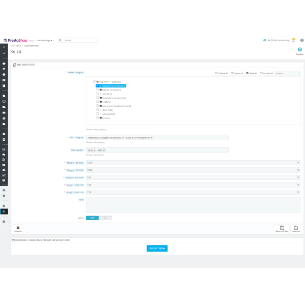 Prestashop Elko importo modulis Prestashop - 3