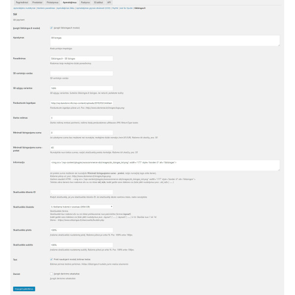 Artea lizingas wordpress woocommerce atsiskaitymo modulis